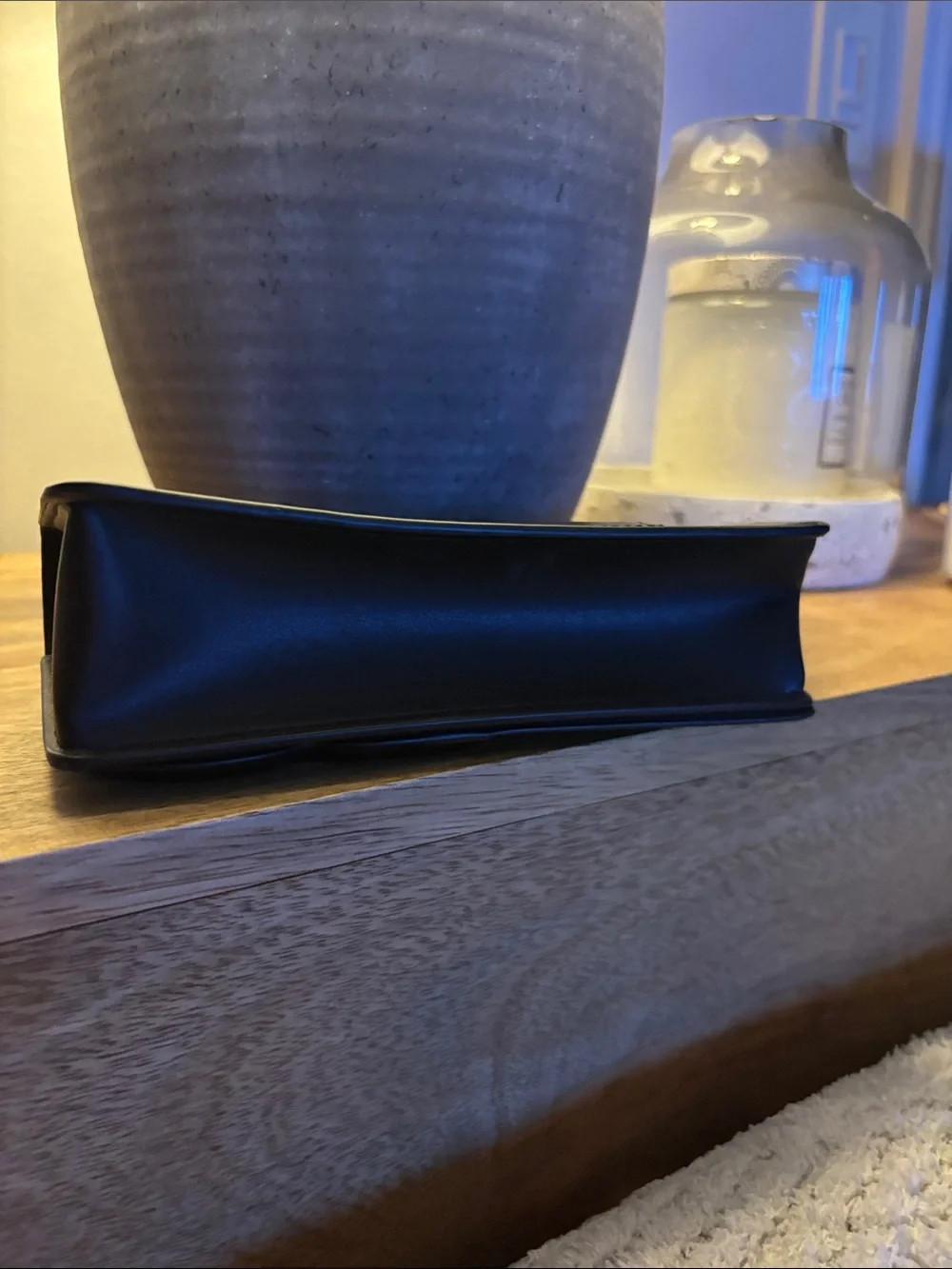 Dolce & Gabbana Embossed DG Black Leather Phone Case